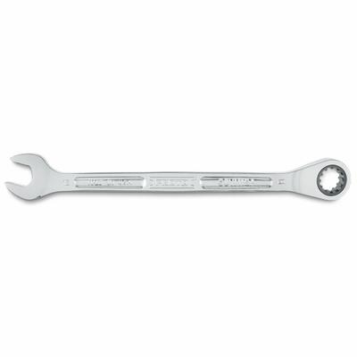 PROTO Combination Wrenches: Alloy Steel, Full Polish Chrome, 12 mm Head Size - Metric Spline Ratcheting Combination Wrenches