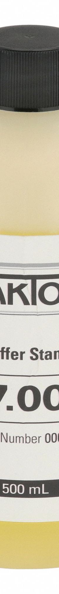 OAKTON Buffer - pH 7.00 - Color Coded Yellow: ACS, 500 mL Volume, Liquid, pH 7.00, Plastic, 1 (MPN 00654-04). Key specifications — Brand: OAKTON; CAS Number: 7778-77-0; Chemical Family Type: Solution; Chemical Grade: ACS; Concentration: pH 7.00; Container Material: Plastic; Container Type: Bottle; Form: Liquid.
