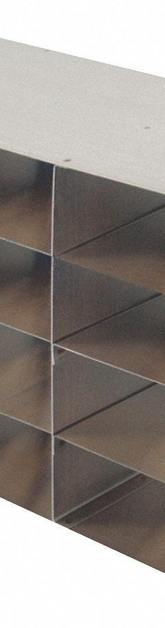 Freezer Rack: 18 3/4 in Overall Lg, 9 1/4 in Overall Wd, Stainless Steel, Microtube Boxes (MPN RM3415A). Key specifications — Includes: Microtube Boxes; Material: Stainless Steel; Product Type: Freezer Rack; Brand: ARGOS TECHNOLOGIES.