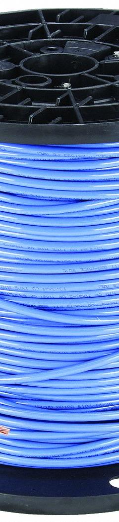 Building Wire: Copper, 4 AWG, 1 Conductors, Stranded, Blue, 500 ft Lg, THHN (MPN 20563301). Key specifications — Voltage: 600 V; Brand: SOUTHWIRE.