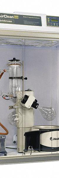 HEIDOLPH Rotary Evaporator Enclosure: 4 ft Overall Lg, 24 in Overall Wd, 38 in Overall Ht (MPN 035100200). Key specifications — Compatible with Product Type: Heidolph Rotary Evaporators; Features: No Ducting Required.
