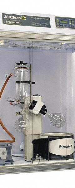 HEIDOLPH Rotary Evaporator Enclosure: 4 ft Overall Lg, 24 in Overall Wd, 38 in Overall Ht (MPN 035100200). Key specifications — Compatible with Product Type: Heidolph Rotary Evaporators; Features: No Ducting Required.