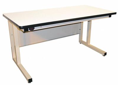 PRO-LINE Workbench: Fixed Ht, Laminate, 60 in x 30 in, 850 lb Overall Load Capacity - Open-Base Workstations