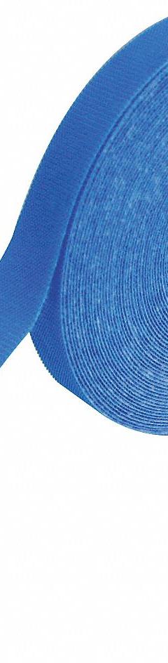 RIP-TIE Hook-and-Loop Cable Tie Roll: 75 ft Lg, 2 in Wd, 70 lb Tensile Strength, Blue, Polyester (MPN G-20-075-BU). Key specifications — Color: Blue; Material: Polyester; Brand: RIP-TIE.