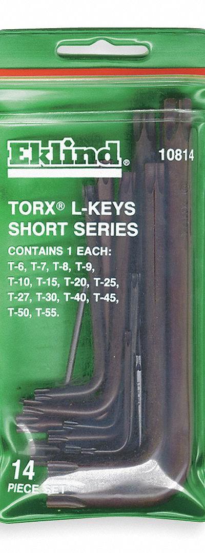 EKLIND Torx Key Set: Short - L-Shaped Torx & Torx Plus Key Sets