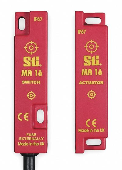 OMRON Magnetically Actuated Safety Interlock Switch: MA Series, 1NC, 9.84 ft Cable Lg - DC Safety-Interlock Switches