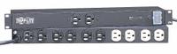TRIPP LITE Surge Protected Power Distribution Unit: 120V AC, 12 Outlets, NEMA 5-15R, Non-Metered (MPN ISOBAR 12 ULTRA). Key specifications — Plug Type: NEMA 5-15P; Brand: TRIPP LITE; Maximum Input Voltage: 120V AC; Receptacle Type: NEMA 5-15R; Mounting Location: Horizontal Rack; Facing: Front.