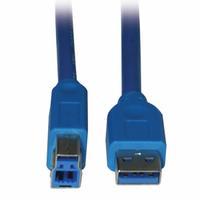 EATON TRIPP LITE Usb Cable: Type A End 1, Type B End 2, Blue, 15 ft Lg, 3.2 Gen 1 USB Specification (MPN U322-015). Key specifications — End 1 Connection Type: Type A; Color: Blue; Brand: EATON TRIPP LITE; Jacket Material: PVC; Product Type: USB Cable; End 2 Connection Type: Type B.