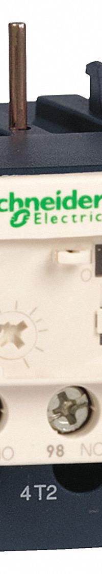 SCHNEIDER IEC Overload Relay: Thermal Protection, 3 Poles, 1NO/1NC, TeSys Deca (9 to 38 Amp Models) (MPN LR3D08). Key specifications — Brand: SCHNEIDER; Auxiliary Contact Form: 1NO/1NC; Compatible Contactor Series: TeSys Deca; Terminal Connection Type: Screw Clamp Terminals; Maximum Voltage Rating: 690V AC; Phase Loss Sensitivity: No; Thermal Units Required: None (Relay Includes Integrated Bimetallic Elements); Compatible Contactors: TeSys Deca (9 to 38 Amp Models).