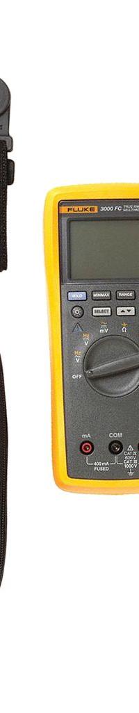 FLUKE Digital Multimeter: TRMS, CAT III 1000V/CAT IV 600V, 400 mA Max AC Current Measurement, IP54 (MPN 3000FC/TPAK/WWG). Key specifications — Brand: FLUKE; Calibration Certificate Included: No Certification Included; Instrument Safety Rating: CAT III 1000V; Instrument Counts: 6,000.