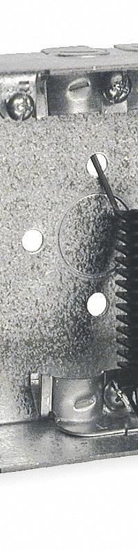 RACO Electrical Box: Steel, Steel - 4" x 4" Square Box Material & Nominal Size, Square, 2 Gangs, MS (MPN 228). Key specifications — Brand: RACO; Bracket Style: Stud Clamp; Clamp Style: NMSC.