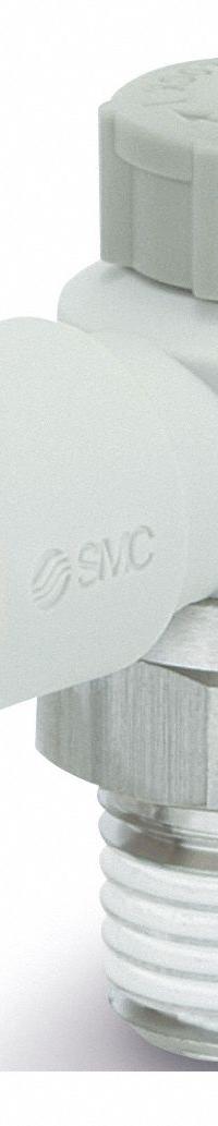 SMC Speed Control Valve: Elbow Fitting, Screw, 1/4 in/1/8 in Valve Body Size, 1/4 in Tube, Meter Out (MPN AS2201F-N01-07S). Key specifications — attr947203: Brass/PBT; attr947205: SMC.