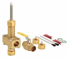 JOMAR VALVE Emergency Shut-Off Valve: Brass, 1 in For Copper Tube Size, 250 psi Max. Pressure (MPN 800-105ADDG). Key specifications — Brand: JOMAR VALVE; Includes: Lead Free Sweat Ball Valve; Application: Water Systems; Valve Type: Ball.