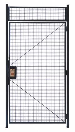 WIRECRAFTERS Hinged Door: 10 1/2 ft H x 4 3/8 ft W x 2 in D, Gray, Powder-Coated (MPN HD4710RW). Key specifications — attr1283297: Powder-Coated; attr1283316: Steel; attr1283323: Right; attr1283313: Yes; attr1283333: WIRECRAFTERS.