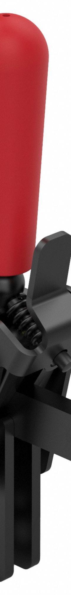 DE-STA-CO Hold-Down Clamp: Locking Vertical Handle, Bar Base Mounting, Solid Bar with Arm and Tip (MPN 533-LBR). Key specifications — Brand: DE-STA-CO.
