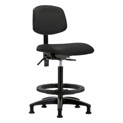 APPROVED VENDOR Ergonomic Chair: Vinyl, Armless, Ht Range 25 in to 34 1/2 in, 18 1/2 in Seat Wd - Vinyl Lab Chairs