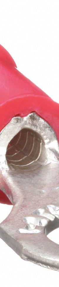 STA-KON Ring Terminal: Red, Vinyl Insulation, #10 Stud Size, 22 AWG to 18 AWG Wire Sizes, 600 V (MPN 18RA-10). Key specifications — attr1308027: STA-KON; attr1356587: Serrated.