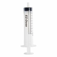 EZ DOSE Chromatography Syringe: 10 mL Capacity - mL, Luer Slip, Polypropylene, Polypropylene, Plastc (MPN MEZ10LS). Key specifications — Attachment Type: Luer Slip; Plunger Material: Plastc; Sterile/Non-Sterile: Sterile; Tip Material: Polypropylene; Barrel Material: Polypropylene; Brand: EZ DOSE; Compatible Needles: Hypodermic; Includes Needles: No.