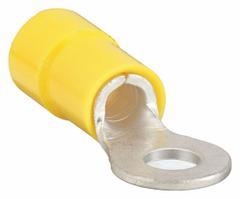 GRAINGER Ring Terminal: Yellow, Vinyl Insulation, #8 Stud Size, 12 AWG to 10 AWG Wire Sizes, 600 V (MPN 5WHG5). Key specifications — attr1308027: GRAINGER; attr1356587: Funnel Entry.