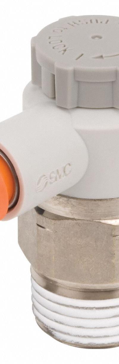 SMC Speed Control Valve: Elbow Fitting - Elbow-Style Speed Control Valves