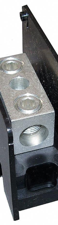 MERSEN Power Distribution Block: Open, Lug, Lug, 6 AWG – 350 kcmil For Line Side Wire Sizes (MPN MPDB67001). Key specifications — attr1361688: Surface; attr1308686: MERSEN; attr1361672: Copper.