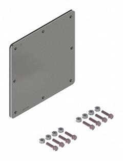 HOFFMAN Wireway Closure Plate: 6 in Wd, 6 in Ht, 7 5/8 in Lg, 7 5/8 in Ht, Stainless Steel, NEMA 12 (MPN F66WPSS). Key specifications — attr2555: HOFFMAN; attr2556: 2B Cold Rolled; attr2565: Stainless Steel.