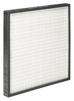 GRAINGER Minipleat Air Filter: 12 in x 24 in x 2 in, Synthetic, Plastic, No Header, Downstream Face (MPN 499J29). Key specifications — Brand: GRAINGER; Frame or Header Material: Plastic; Media Material: Synthetic.