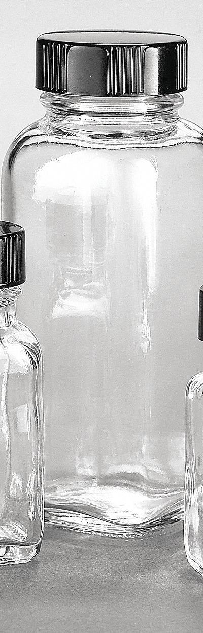 KIMBLE Sampling Bottle: 15 mL - Rectangular Glass Lab Bottles