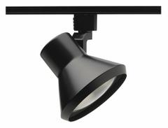 Track Lighting Head: Incandescent, Flared Shape, 75 W, 4 7/8 in Dia, 3 3/4 in Lg, Black (MPN R552 BL). Key specifications — Brand: JUNO LIGHTING; Lighting Technology: Incandescent; Housing Color: Black.