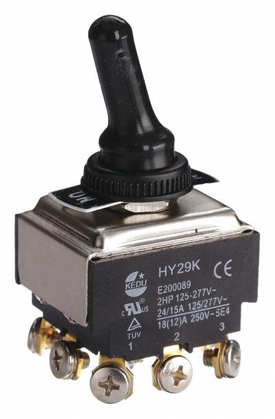 APPROVED VENDOR Toggle Switch: 2 Position, 9 Connections, 3PDT - Panel-Mount Toggle Switches