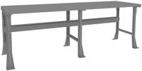 TENNSCO Workbench: Fixed Ht, Steel, 96 in x 30 in, 4,000 lb Overall Load Capacity, Gray (MPN WB-1-3096S). Key specifications — Brand: TENNSCO.