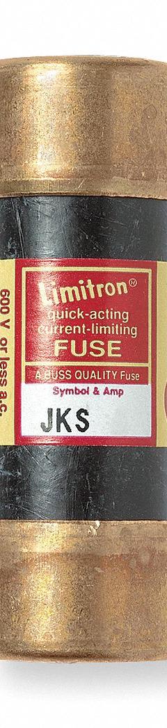 BUSSMANN Fuse: JKS Series, Class J, Cylindrical Body, Fast-Acting, 4 A, 600 V AC, Non-Indicating (MPN JKS-4). Key specifications — attr1287274: JKS; attr211200: BUSSMANN.