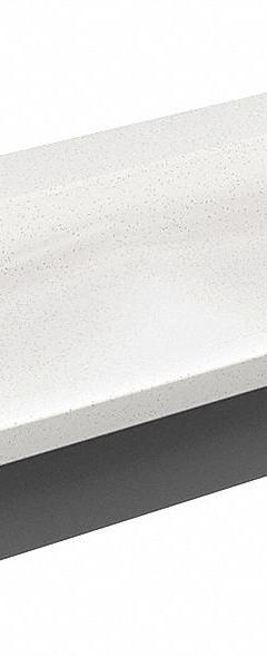 BRADLEY Bathroom Sink System: Express, White, Terreon®, 66 in Overall Lg, 30 in Overall Wd (MPN S93-729). Key specifications — Series: Express; Includes: Individual Chrome Plated Waste Assembly; Color: White; Brand: BRADLEY; Sink Type: Bathroom; Material: Terreon®; Sink Material: Polymer Resin.
