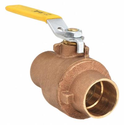 APOLLO Manual Two-Way Ball Valve: 2 in, Bronze, Straight, Sweat x Sweat - Bronze Ball Valves