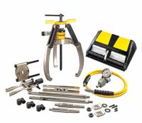 ENERPAC Hydraulic Puller Set: 7 ton Capacity with Attachments, 14 ton Cylinder Nominal Capacity (MPN LGHMS314A). Key specifications — attr98874: ENERPAC; attr96739: Replacement Point Protector; attr1177737: Air Pump.