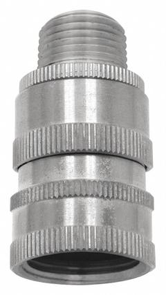 SANI-LAV Quick Connect Hose Adapter: Stainless Steel, Stainless, 2 in Overall Lg, NPT (MPN N23S). Key specifications — Inlet Connection Type: NPT; Brand: SANI-LAV; Color/Finish: Stainless; Includes: Quick Disconnect; Material: Stainless Steel; Product Type: Hose Adapter.