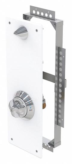 BESTCARE Shower Faucet Panel: WH418, 1.5 gpm Fixed Showerhead Flow Rate, Brass, Ligature-Resistant (MPN WH418-CSH). Key specifications — ADA Compliant: ADA Compliant; Series: WH418; Connection Type: NPT; Includes: Mounting Frame; Material: Brass.