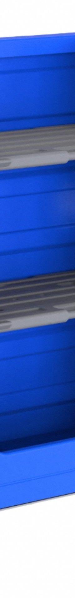 R&B WIRE PRODUCTS INC. Cube Truck: 48 in L x 29 in W x 69 in H, (2) Rigid/(2) Swivel, Blue, Rubber (MPN 749B-PS). Key specifications — Manufacturer Part Number: 749B-PS; Brand: R&B WIRE PRODUCTS INC.; Caster/Wheel Configuration: (2) Swivel; Color: Blue.