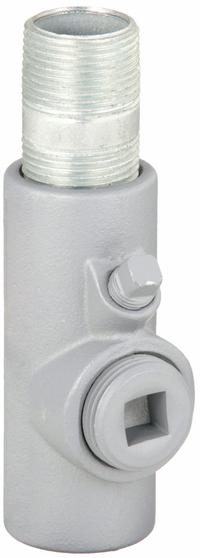 Sealing Fitting - Vertical and Horizontal: Iron, 1/2 in Trade Size, Male to Female (MPN EYM-50). Key specifications — Brand: APPLETON ELECTRIC; Connection Type: Threaded; Thread Gender: Male to Female; Ends - Hazardous Fittings: 1/2 in FNPT x 1/2 in MNPT; Material: Iron; Hazardous Location Rating: Class III; Thread Type: NPT; Standards: CSA C22.2 No 30.