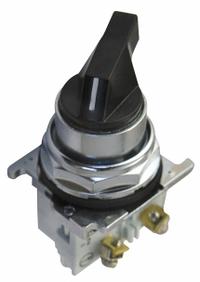EATON Selector Switch: 30 mm Panel Mounting Size, 3 Positions, Extended Lever, 2NO, Metallic (MPN 10250T21LB). Key specifications — AC Contact Rating: 10 A @ 600 V; Action: Maintained/Maintained/Maintained; Cam: 3; DC Contact Rating: 5 A @ 250 V; Hazardous Location Specification: Not Rated; Operator Head Material: Polymer; Operator Head Type: Long-Handled Knob; Operator Illumination: Non-Illuminated.