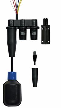 SJE-RHOMBUS Float Switch: Wide-Angle, Normally Closed (Pump Up), 125V AC, 1 A, 2-Wire, Control Duty (MPN 10MAPWCWNCEZ). Key specifications — Rated Voltage: 125V AC; Brand: SJE-RHOMBUS; Electrical Connection: 2-Wire; Counterweight/Mounting: Pipe Clamp Required.