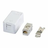 METZ CONNECT RJ45 Keystone: Rail, GD-Zn (Zinc Die-Cast), IDC Connection x RJ45, 180° Mounting Angle (MPN 130B21D1APL-E). Key specifications — Housing Material: GD-Zn (Zinc Die-Cast); Includes Connector: Equipped; Mounting Type: Rail; Product Type: Extension Box; Connector Color: White; Connection Type: IDC Connection x RJ45.