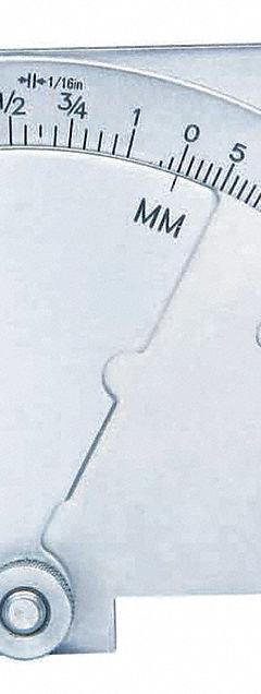 INSIZE Welding Gage: Degree/Inch/Millimeter, 1 mm_1/16 in Unit of Measure Increments (MPN 4835-1). Key specifications — Measurement Functions: 45° Angle; Display Units of Measure: Inch; Manufacturer Part Number: 4835-1; Brand: INSIZE.