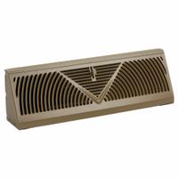 Baseboard Register: Baseboard, 4 1/2 in H, 15 in W, Louvered, Powder Coated, Brown, Steel Grille (MPN 4MJV7). Key specifications — Adjustable Blades: No; Brand: APPROVED VENDOR; Airflow Directions: One-Way; Grille Color: Brown.
