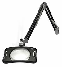 O.C. WHITE Magnifier Light: LED, 2x, 4 Diopter, 43 in Arm Reach, Articulating, 100 to 240V AC, 5000K (MPN 82400-4-UV-B). Key specifications — Arm Material: Aluminum; Brand: O.C. WHITE; Magnification: 2x; ESD Safe: Yes; Lens Material: Glass; Lighting Technology: LED; Operating Voltage: 100 to 240V AC; Includes Ultraviolet Light: Yes.