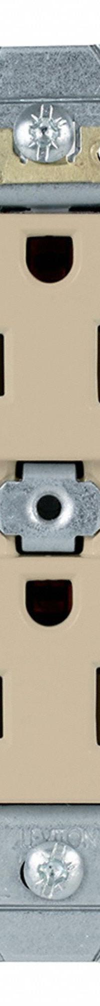 LEVITON Duplex Receptacle/Oultet, 20 Amp: Duplex, 5-20, Ivory, 125V AC, 20 A, 2 Pole / 3 Wire (MPN 5342-I)