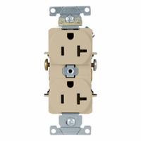 LEVITON Duplex Receptacle/Oultet, 20 Amp: Duplex, 5-20, Ivory, 125V AC, 20 A, 2 Pole / 3 Wire (MPN 5342-I)