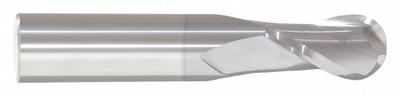 APPROVED VENDOR Ball End Mill: Carbide, TiCN Coated, 2 Flute, 7/16" Mill Dia, 1" LOC - General Purpose Carbide Ball End Mills
