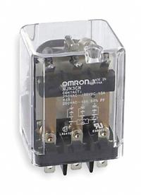 OMRON General Purpose Relay: Socket Mounted, 10 A Current Rating, 24V DC, 3PDT, 11 Pins/Terminals (MPN MJN3C-N-DC24). Key specifications — Brand: OMRON; Base Type: Square; Mounting Style: Plug-In; Pin Shape: Flat; Electrical Connection: Quick-Connect; Manufacturer Part Number: MJN3C-N-DC24; Series: MJN Series.