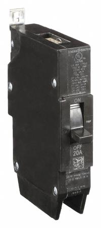GE Molded Case Circuit Breaker: 20 A Amps, 14kA at 277V AC, Fixed, Lug, Any (MPN TEY120). Key specifications — Series: TEY; Max. AIR Rating: 14kA at 277V AC; Instantaneous Trip: Fixed; Terminal Connection: Lug; Phase Connection: Any.